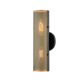 Mikka Two Light Wall Sconce in Patina Brass (67|B5613-PBR/SBK)