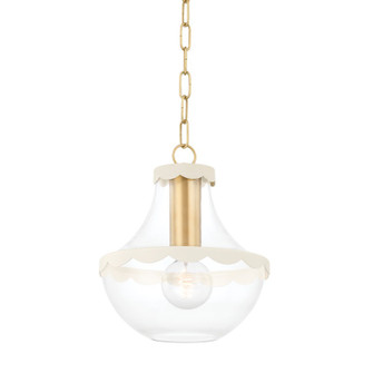Alaina One Light Pendant in Aged Brass (428|H668701S-AGB/SCR)