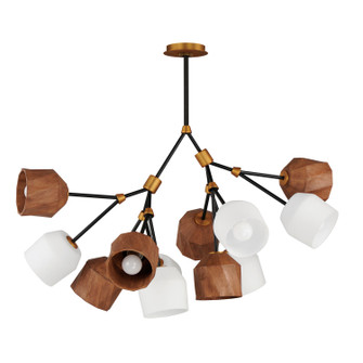 Akimbo LED Pendant in Dark Bronze/Antique Brass (16|28278DBZAB)