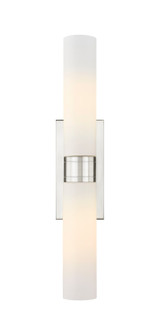 Downtown Urban LED Bath Vanity in Satin Nickel (405|617-2W-SN-G617-11WH)