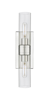 Downtown Urban Two Light Bath Vanity in Polished Nickel (405|617-2W-PN-G617-8CL)