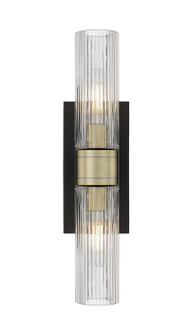 Downtown Urban Two Light Bath Vanity in Black Antique Brass (405|617-2W-BAB-G617-8SCL)