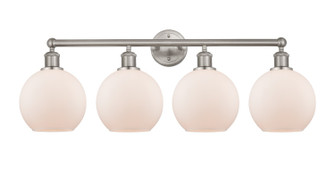 Edison Four Light Bath Vanity in Satin Nickel (405|616-4W-SN-G121-8)