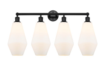 Edison Four Light Bath Vanity in Matte Black (405|616-4W-BK-G651-7)
