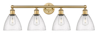 Edison Four Light Bath Vanity in Brushed Brass (405|616-4W-BB-GBD-754)