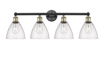Edison Four Light Bath Vanity in Black Antique Brass (405|616-4W-BAB-GBD-754)