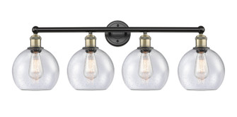 Edison Four Light Bath Vanity in Black Antique Brass (405|616-4W-BAB-G124-8)