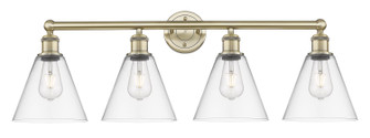 Edison Four Light Bath Vanity in Antique Brass (405|616-4W-AB-GBC-82)