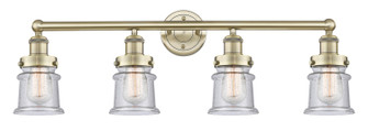 Edison Four Light Bath Vanity in Antique Brass (405|616-4W-AB-G184S)