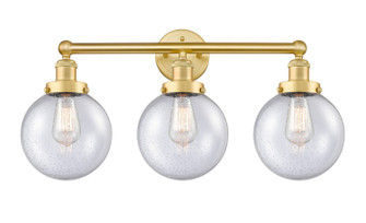 Edison Three Light Bath Vanity in Satin Gold (405|616-3W-SG-G204-8)