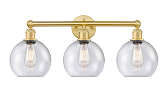 Edison Three Light Bath Vanity in Satin Gold (405|616-3W-SG-G124-8)