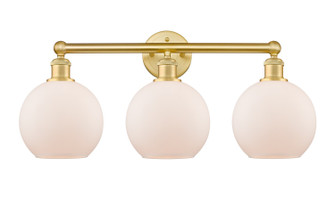 Edison Three Light Bath Vanity in Satin Gold (405|616-3W-SG-G121-8)