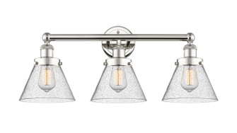 Edison Three Light Bath Vanity in Polished Nickel (405|616-3W-PN-G44)