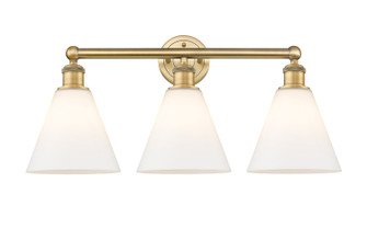 Edison Three Light Bath Vanity in Brushed Brass (405|616-3W-BB-GBC-81)