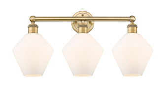 Downtown Urban Three Light Bath Vanity in Brushed Brass (405|616-3W-BB-G651-8)