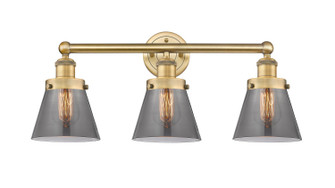 Edison Three Light Bath Vanity in Brushed Brass (405|616-3W-BB-G63)