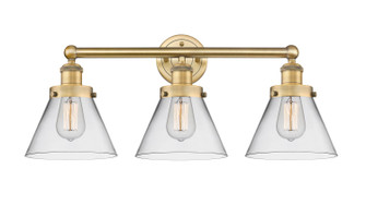 Edison Three Light Bath Vanity in Brushed Brass (405|616-3W-BB-G42)