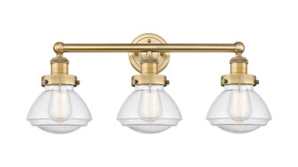 Edison Three Light Bath Vanity in Brushed Brass (405|616-3W-BB-G324)