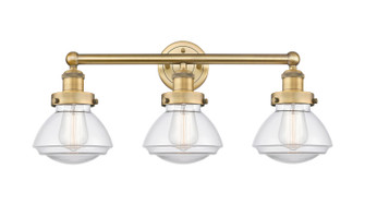 Edison Three Light Bath Vanity in Brushed Brass (405|616-3W-BB-G322)