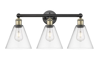 Edison Three Light Bath Vanity in Black Antique Brass (405|616-3W-BAB-GBC-82)