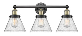 Edison Three Light Bath Vanity in Black Antique Brass (405|616-3W-BAB-G44)
