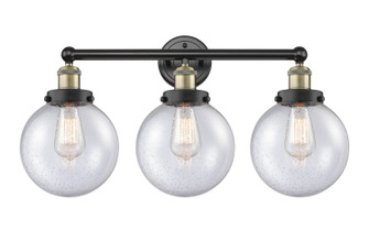 Edison Three Light Bath Vanity in Black Antique Brass (405|616-3W-BAB-G204-8)