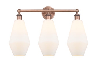 Edison Three Light Bath Vanity in Antique Copper (405|616-3W-AC-G651-7)