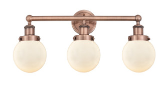Edison Three Light Bath Vanity in Antique Copper (405|616-3W-AC-G201-6)