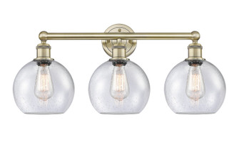 Edison Three Light Bath Vanity in Antique Brass (405|616-3W-AB-G124-8)