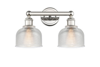 Edison Two Light Bath Vanity in Polished Nickel (405|616-2W-PN-G412)