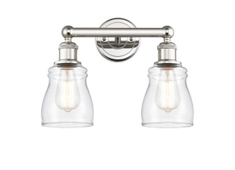 Edison Two Light Bath Vanity in Polished Nickel (405|616-2W-PN-G392)