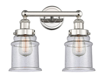Edison Two Light Bath Vanity in Polished Nickel (405|616-2W-PN-G184)