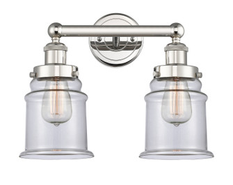Edison Two Light Bath Vanity in Polished Nickel (405|616-2W-PN-G182)