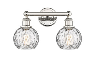 Edison Two Light Bath Vanity in Polished Nickel (405|616-2W-PN-G1215-6)