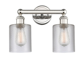 Edison Two Light Bath Vanity in Polished Nickel (405|616-2W-PN-G112)