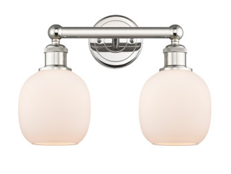 Edison Two Light Bath Vanity in Polished Nickel (405|616-2W-PN-G101)