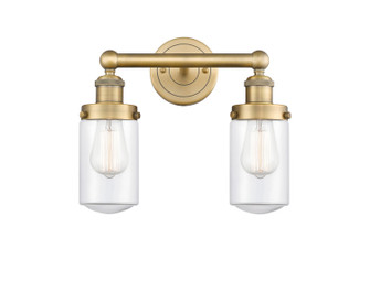 Edison Two Light Bath Vanity in Brushed Brass (405|616-2W-BB-G312)