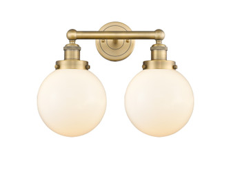 Edison Two Light Bath Vanity in Brushed Brass (405|616-2W-BB-G201-8)