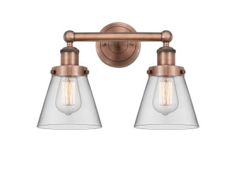 Edison Two Light Bath Vanity in Antique Copper (405|616-2W-AC-G62)