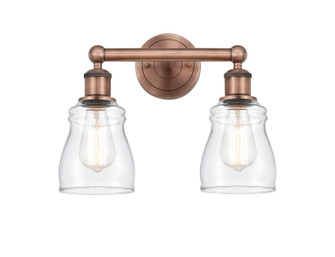 Edison Two Light Bath Vanity in Antique Copper (405|616-2W-AC-G392)