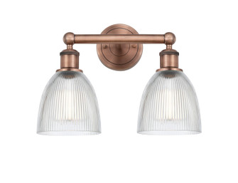 Edison Two Light Bath Vanity in Antique Copper (405|616-2W-AC-G382)