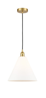 Edison One Light Pendant in Satin Gold (405|616-1P-SG-GBC-121)