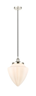 Edison One Light Mini Pendant in Polished Nickel (405|616-1PH-PN-G661-12)