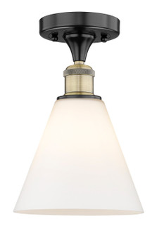 Edison One Light Semi-Flush Mount in Black Antique Brass (405|616-1F-BAB-GBC-81)