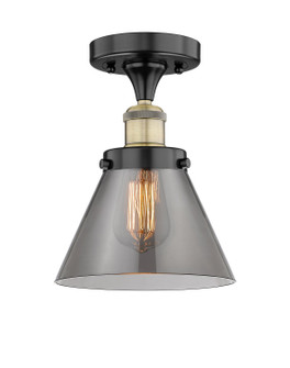 Edison One Light Semi-Flush Mount in Black Antique Brass (405|616-1F-BAB-G43)