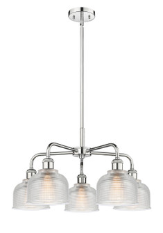 Downtown Urban Five Light Chandelier in Polished Chrome (405|516-5CR-PC-G412)