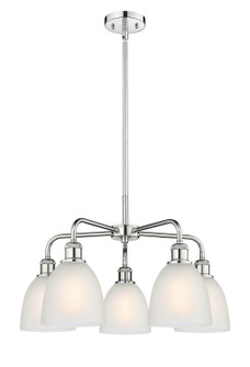 Downtown Urban Five Light Chandelier in Polished Chrome (405|516-5CR-PC-G381)