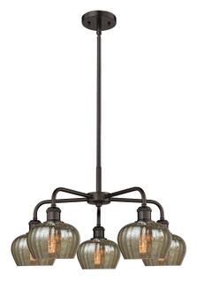 Downtown Urban Five Light Chandelier in Oil Rubbed Bronze (405|516-5CR-OB-G96)