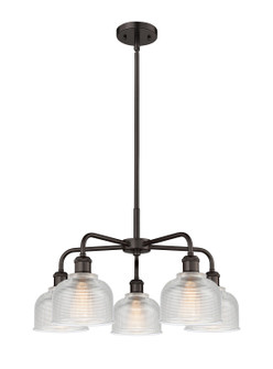Downtown Urban Five Light Chandelier in Oil Rubbed Bronze (405|516-5CR-OB-G412)