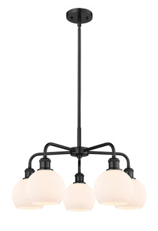 Downtown Urban Five Light Chandelier in Matte Black (405|516-5CR-BK-G121-6)